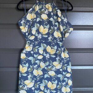 Abercrombie & Fitch Summer Cutout Lemon Dress in L Petite
